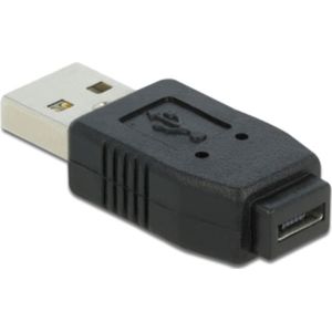 USB-A (m) naar Micro USB-A of Micro USB-B (v) Adapter - USB 2.0 - Zwart