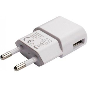 USB lichtnet adapter 5V 1A Wit