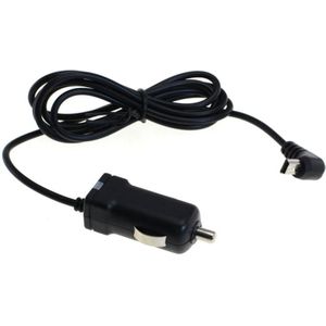 Mini USB-B Autolader - 5V - 1A - 5W - 1 meter - Zwart