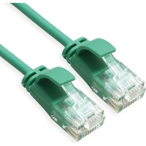 UTP CAT6A Slimline 10 Gigabit Netwerkkabel - CU - 0,5 meter - Groen