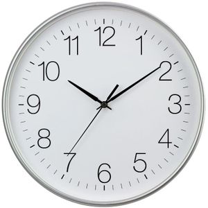 Zendergestuurde Wandklok - Ultra dunne rand - 30 cm - Luxe - Zilver