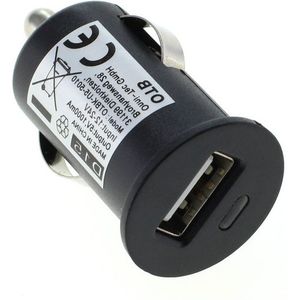 USB Mini Autolader - 5W - Compact - USB-A - Zwart