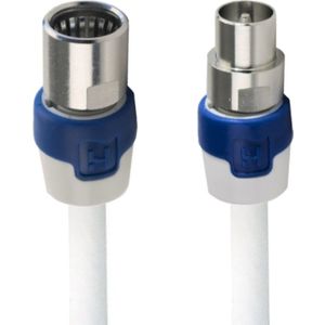 4G Coax Antennekabel - F-connector - IEC (m) - Hirschmann connectoren - 0,5 meter - Wit