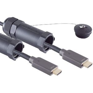 Actieve HDMI 2.0 Kabel - Gepantserd - 4K 60Hz - 30 meter - Zwart