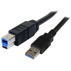 StarTech 3 m zwarte SuperSpeed USB 3.0-kabel A-naar-B - M/M