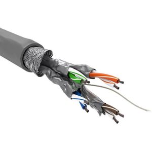 CAT6 S/FTP 305 Meter Internetkabel Op Rol Soepel Grijs CCA - Netwerkkabel