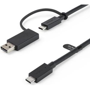 StarTech 1 meter USB-C Kabel met USB-A Adapter - Hybride Dock
