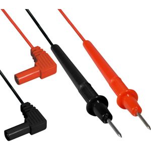Test kabels voor Multimeters - Haaks - 0,9 meter - Zwart/Rood