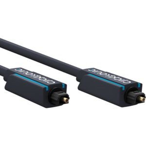Clicktronic Optische Toslink Kabel - 4mm dik - Verguld - 1 meter - Zwart