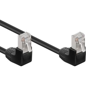 FTP CAT5e Gigabit Netwerkkabel - haaks - CCA - 2 meter - Zwart