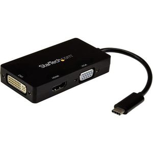 StarTech USB-C multiport adapter - 4K 30 Hz - 3-in-1 USB C naar HDMI, DVI of VGA