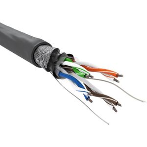 S/FTP CAT5e Gigabit Netwerkkabel - CCA - 24AWG - Stug - 305 meter - Grijs