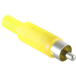 Soldeerbare Mono Tulp Connector (m) - Geel