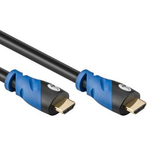 HDMI 2.0A Kabel - Premium Gecertificeerd - 4K 60Hz - 3 meter - Zwart/Blauw