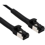 FTP CAT8.1 40 Flexline Gigabit Netwerkkabel - CU - Buigbare connector - 0,25 meter - Zwart