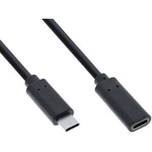 USB-C 3.2 Gen 2 Verlengkabel - 1 meter - Zwart