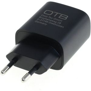 USB-C Thuislader Voedingsadapter - Maximaal 20W - Met Powerdelivery - Zwart