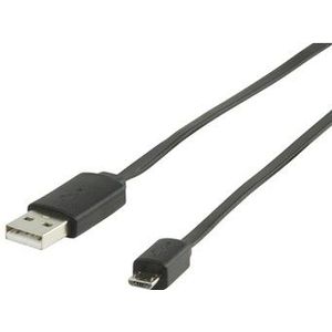 USB 2.0 A - Micro USB B Kabel 1m Zwart