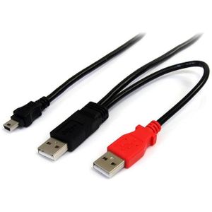 StarTech 1,8 m USB Y-kabel voor externe harde schijf - USB A naar mini B