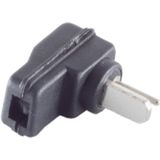 Haakse Soldeerbare 2-pin DIN Luidsprekerconnector (m) - Zwart