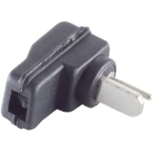 Haakse Soldeerbare 2-pin DIN Luidsprekerconnector (m) - Zwart