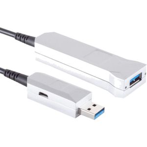 Actieve USB Verlengkabel - USB 3.2 Gen 1 - 50 meter - Zwart/Zilver