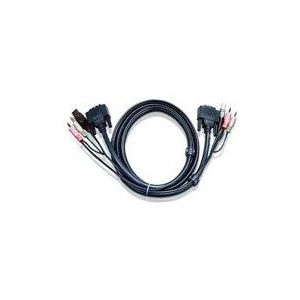 Aten 2L-7D02UI DVI-I (Single Link)+USB+Audio KVM kabel 1,8m