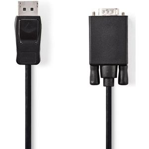 DisplayPort naar VGA kabel zwart 2 meter