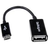 StarTech Micro USB naar USB OTG adapter - M/F - 12 cm USB kabel