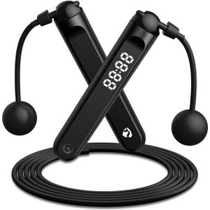 Slimme Bluetooth Fitness Springtouw - 3 meter - Zwart