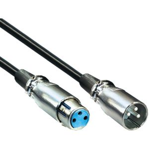 XLR 3-pin Microfoon- en Signaalkabel - Gebalanceerd - 3 meter - Basic - Zwart