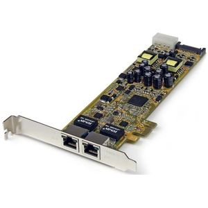StarTech Dual Port PCI Express Gigabit Ethernet PCIe-netwerkkaart adapter - PoE/PSE