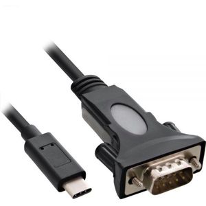 USB C naar Serieel 1,8 meter Zwart
