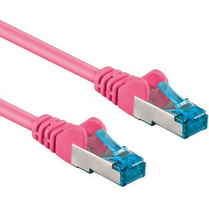 S/FTP CAT6A 10 Gigabit Netwerkkabel - CU - 3 meter - Roze