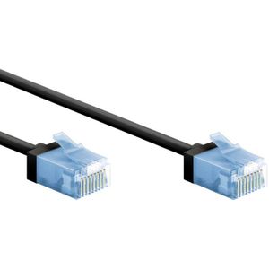 UTP CAT6A Slimline 10 Gigabit Netwerkkabel - CU - Ultraflex - 10 meter - Zwart