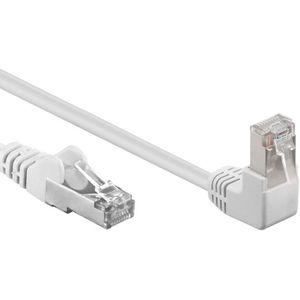FTP CAT5e Gigabit Netwerkkabel - 1 kant haaks - CCA - 0,25 meter - Wit