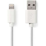 Lightning USB kabel voor Apple iPhone, iPad en iPod 2m Wit