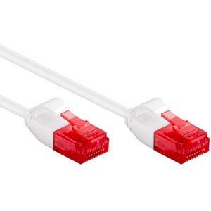 UTP CAT6 Slimline Gigabit Netwerkkabel - CU - 1 meter - Wit