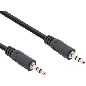 3,5mm Stereo Jack Kabel - 0,3 meter - Zwart