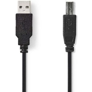 USB 2.0 Kabel Rond 2m Zwart