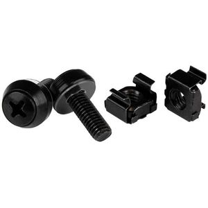 StarTech M6 x 12mm - schroeven en kooimoeren - 50 stuks pak - zwart