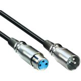XLR 3-pin Microfoon- en Signaalkabel - Gebalanceerd - 5 meter - Basic - Zwart