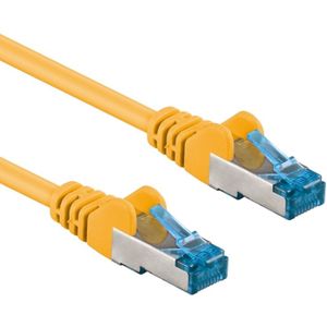 S/FTP CAT6A 10 Gigabit Netwerkkabel - CU - 0,5 meter - Geel