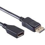 DisplayPort v1.2 Verlengkabel - 4K 60Hz - 0,5 meter - Zwart