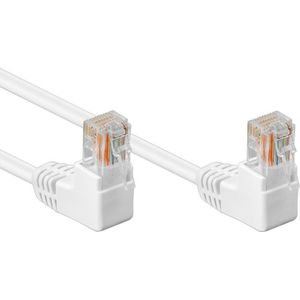 UTP CAT5e Gigabit Netwerkkabel - haaks - CCA - 1 meter - Wit