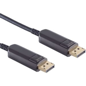 Actieve DisplayPort 1.4 Kabel - 8K 60Hz - Verguld - 75 meter - Zwart