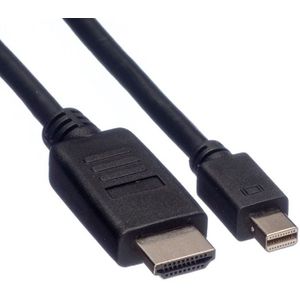 Mini DisplayPort naar HDMI Kabel - Full HD 60Hz - 2 meter - Zwart