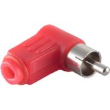 Haakse Soldeerbare Mono Tulp Connector (m) - Rood