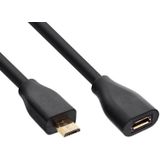 Micro USB-B Verlengkabel - USB 2.0 - 5 meter - Zwart