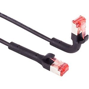 FTP CAT6A 10 Flexline Gigabit Netwerkkabel - CU - Buigbare connector - 10 meter - Zwart